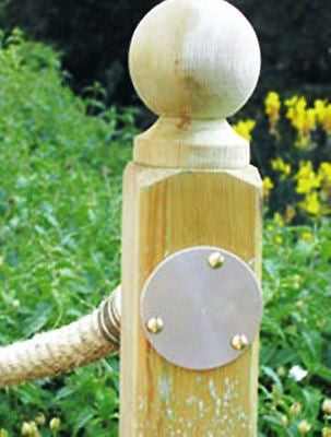 brass finishing plate for decking handrail end cover