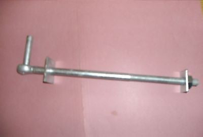 Galvanised farm gate hanger hook to bolt 12 mm (1/2 ")
