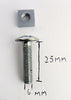 10 number M6 x 25 mm roofing bolts with nuts
