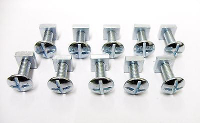 10 number M6 x 20 mm roofing bolts with nuts