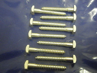 Hex head 8 mm x  65 mm coachscrew bright zinc plated