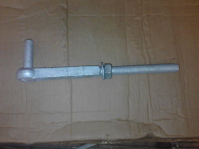 Galvanised farm gate hanger hook to bolt 19 mm (3/4 ")