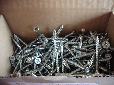 200 x 8 x  1 3/4"  Hard Zinc CSK pozi wood screws