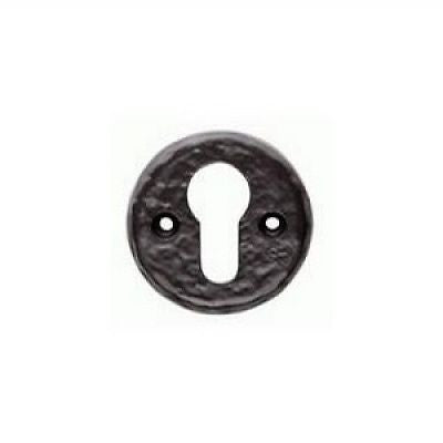 Escutcheon black antique round