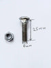 M6 x 25 cup square bolt with nut zinc plated