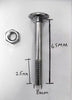 M8 x 65 cup square bolt with nut zinc plated