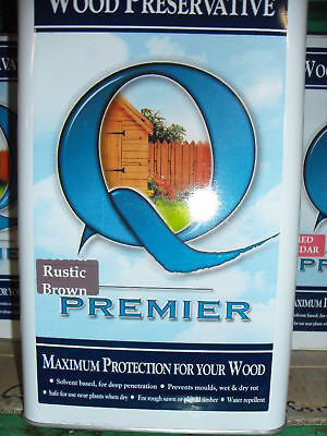 Premier Q Wood preservativ 5L Rustic Brown paint stain