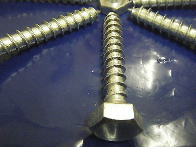 Hex head 10 mm x  75 mm coachscrew bright zinc plated