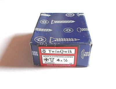 200 x 4 x 1/2"  Hard Zinc CSK pozi wood screws