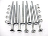M8 x 130 cup square bolt with nut zinc plated