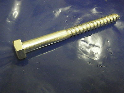 Hex head 12 mm x  125 mm coachscrew bright zinc plated