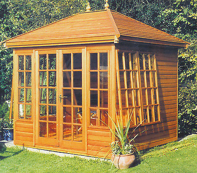 10' x 8' Cedar Tudor Summerhouse Delivered & Erected