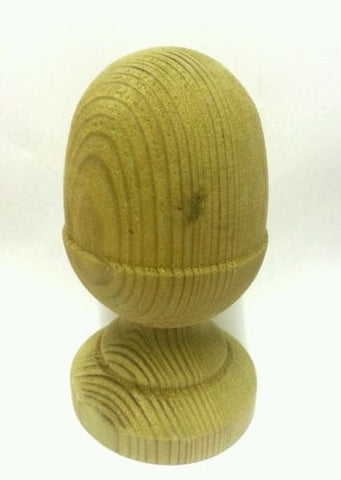 Treated Wooden Acorn Finial for 3ins posts