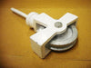 Antique look clothes line white cast iron single pulley with screw