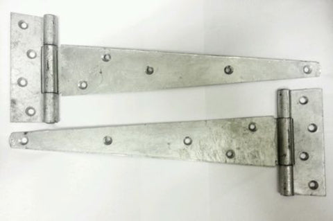 Weighty Scotch Tee Hinges 1 Pair 350mm / 14" galvanised heavy door shed gate