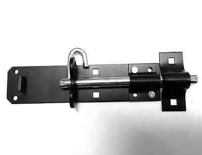 Medium Brenton bolt Black 6" Door Gate Shed Garage 12 mm shoot lockable