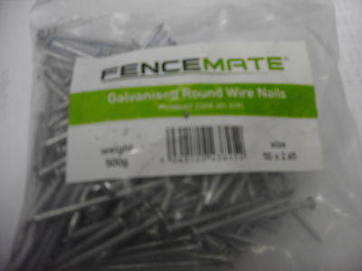 500gms x 50mm x 2.65mm galvanised round wire nails