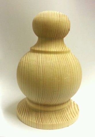 Untreated Pine Victorian Finial for 4inch posts