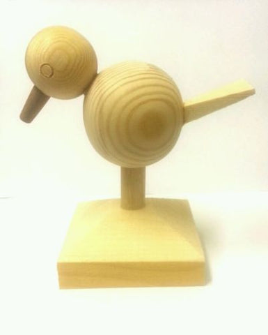 untreated wooden bird finial and base for 4 ins posts ( 100 mm post )