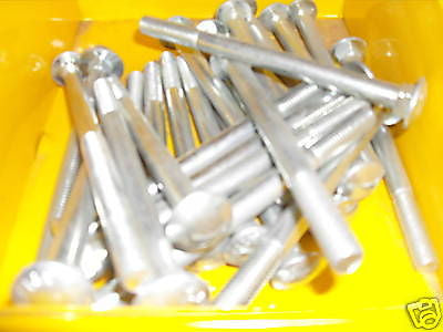 M10 x 130 cup square bolt with nut zinc plated