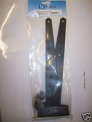 14" Medium tee hinge - Black, Plain
