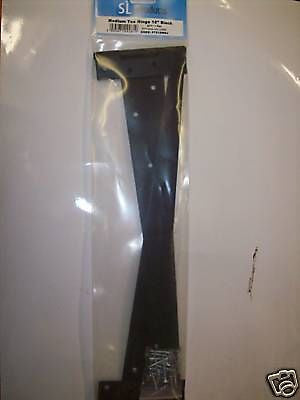 18" Medium tee hinge - Black, Plain