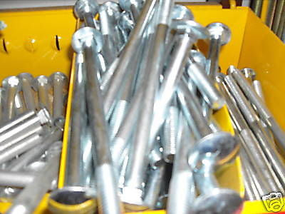 M10 x 150 cup square bolt with nut zinc plated