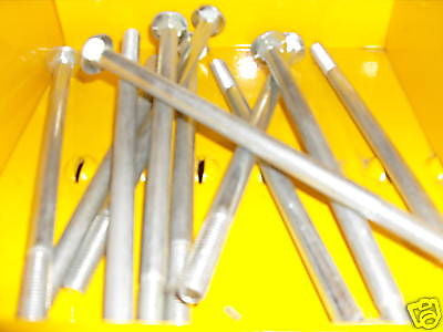 M10 x 180 cup square bolt with nut zinc plated